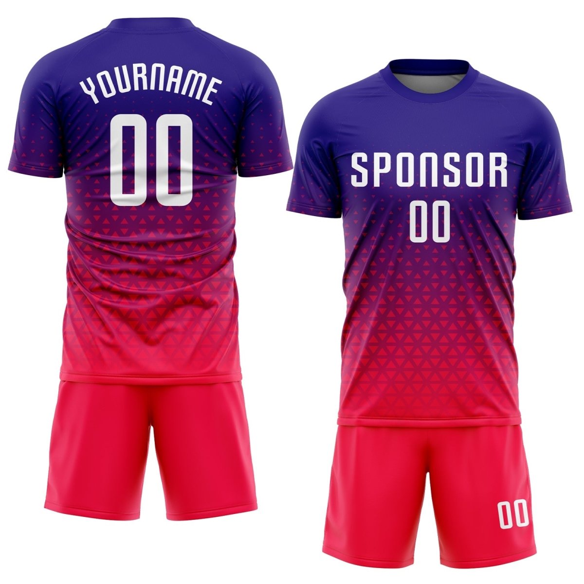 Benutzerdefiniertes lila - weiß - heißpink Sublimations - Fußballtrikot Y831 - Climcat