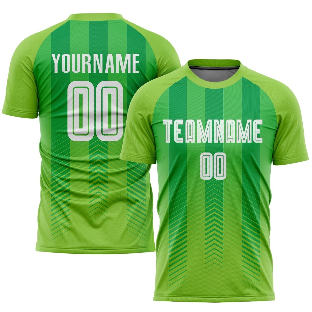 Benutzerdefiniertes Neon - Grün Weiß - Kelly - Grün Sublimations - Fußballtrikot U412 - Climcat