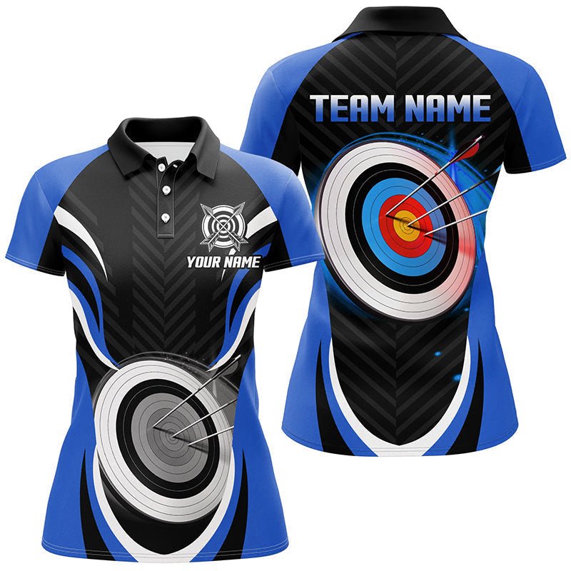 Blaues Bogenschieß Polo - Shirt für Herren & Damen - Personalisiert & Individuell T1017 - Climcat