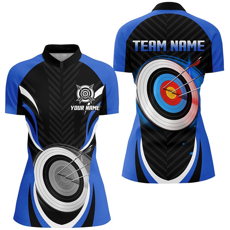 Blaues Bogenschieß Polo - Shirt für Herren & Damen - Personalisiert & Individuell T1017 - Climcat