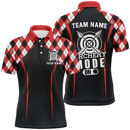 Bogenschieß Team Poloshirt Herren Damen – Individuell Lustig Rautenmuster T1360 - Climcat