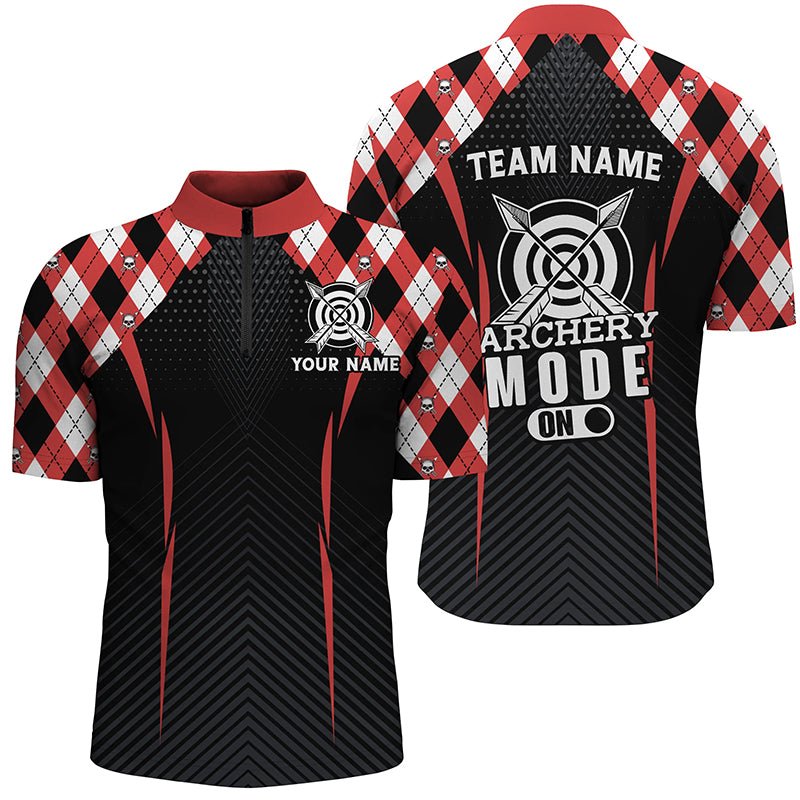 Bogenschieß Team Poloshirt Herren Damen – Individuell Lustig Rautenmuster T1360 - Climcat