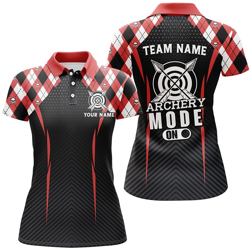 Bogenschieß Team Poloshirt Herren Damen – Individuell Lustig Rautenmuster T1360 - Climcat