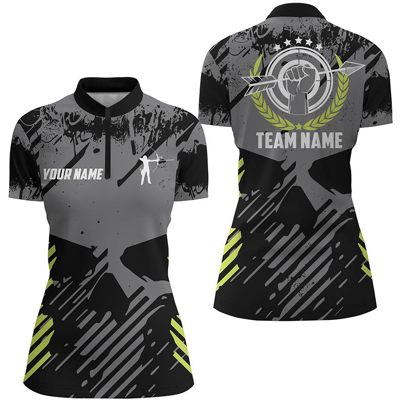 Bogenschießen Polo - Shirt Herren Damen - Grunge Totenkopf 3D - Geschenk für Bogenschützen T0600 - Climcat