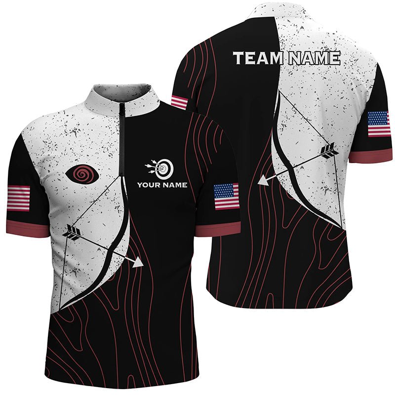 Bogenschießen Poloshirt Herren Damen - Lustige Augen Grunge Stil - Personalisiertes Design T0449 - Climcat