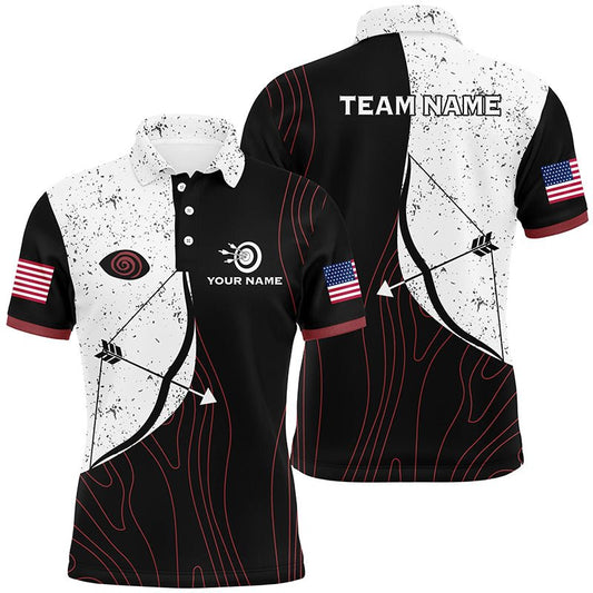 Bogenschießen Poloshirt Herren Damen - Lustige Augen Grunge Stil - Personalisiertes Design T0449 - Climcat