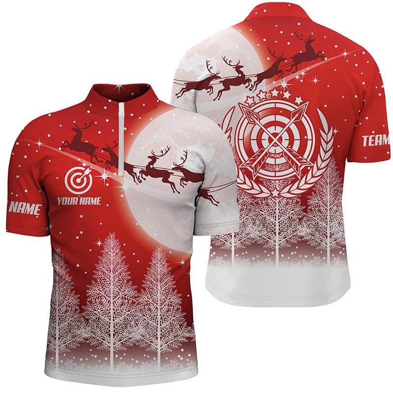 Bogenschießen Poloshirt Weihnachten Tannenbaum Design Lustig Damen Herren T0591 - Climcat
