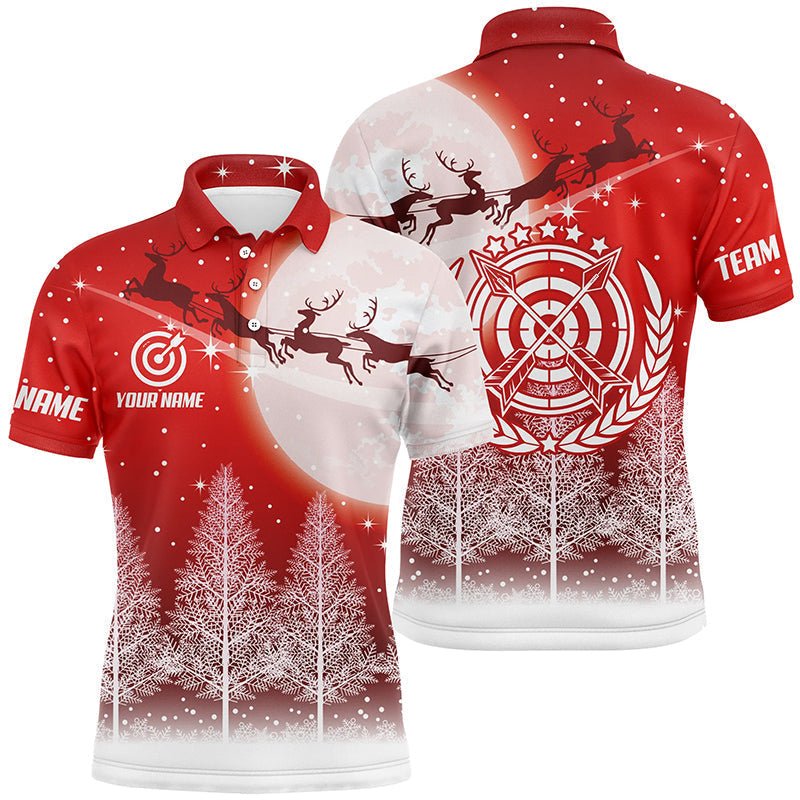 Bogenschießen Poloshirt Weihnachten Tannenbaum Design Lustig Damen Herren T0591 - Climcat