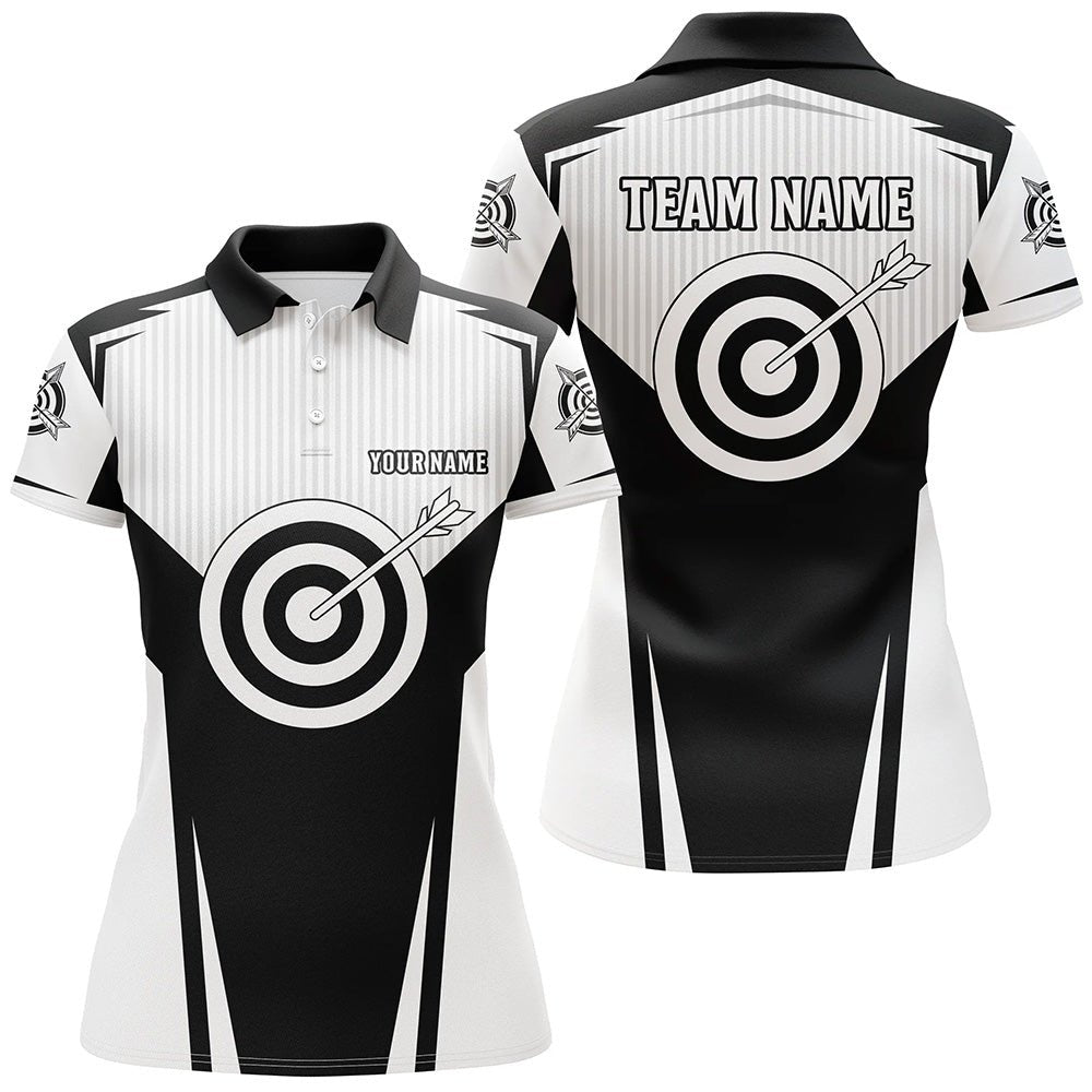 Bogenschießen Trikot & Polo Shirt Schwarz – Herren Damen Team – Personalisierbar mit Teamname – T0706 - Climcat