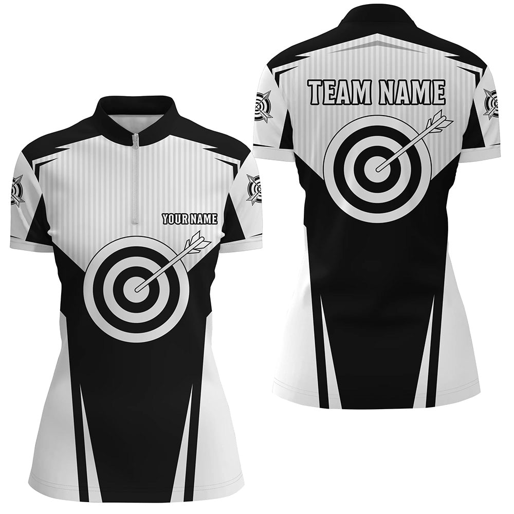 Bogenschießen Trikot & Polo Shirt Schwarz – Herren Damen Team – Personalisierbar mit Teamname – T0706 - Climcat