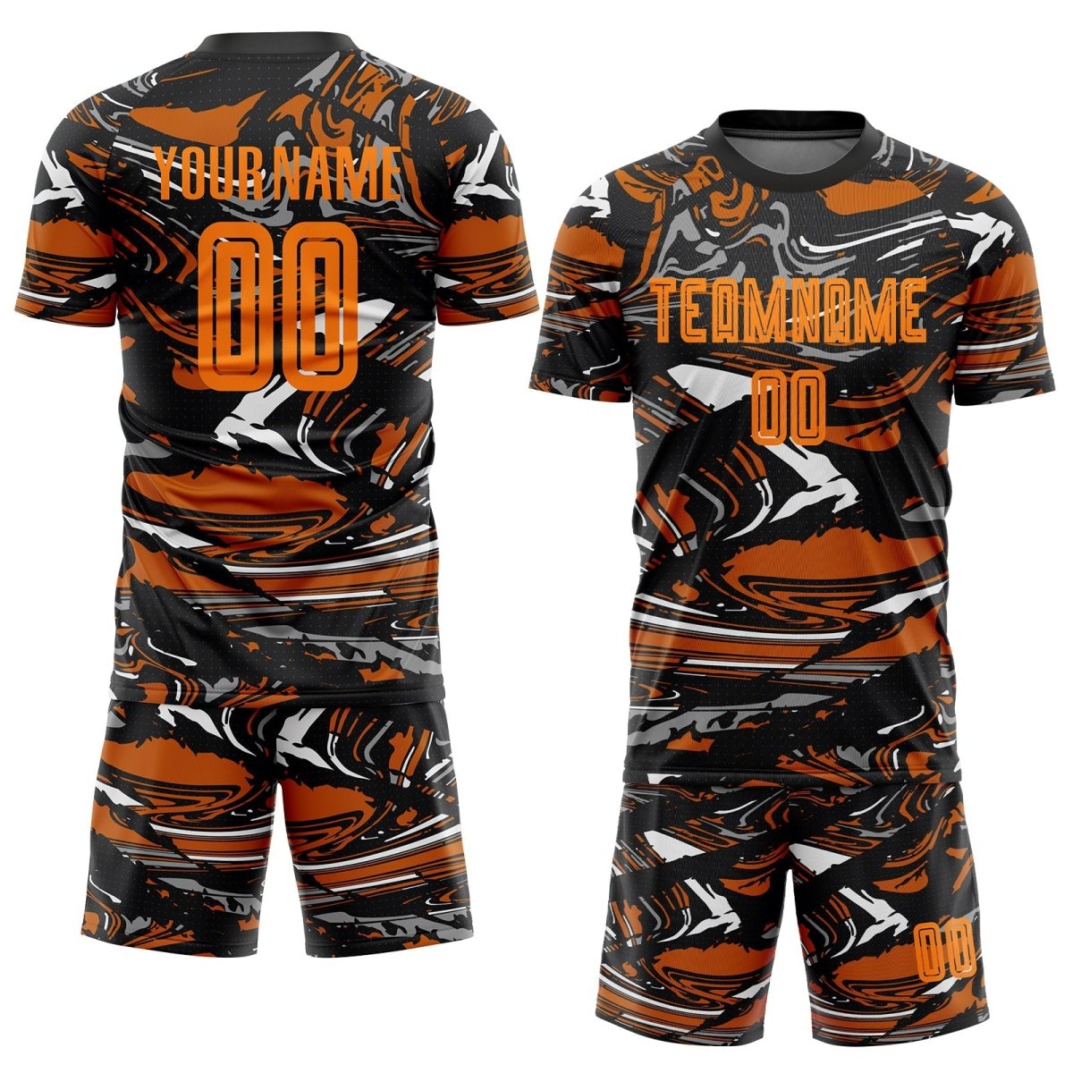 Custom Figure Bay Orange - Texas Orange Sublimationsfußballtrikot N233 - Climcat