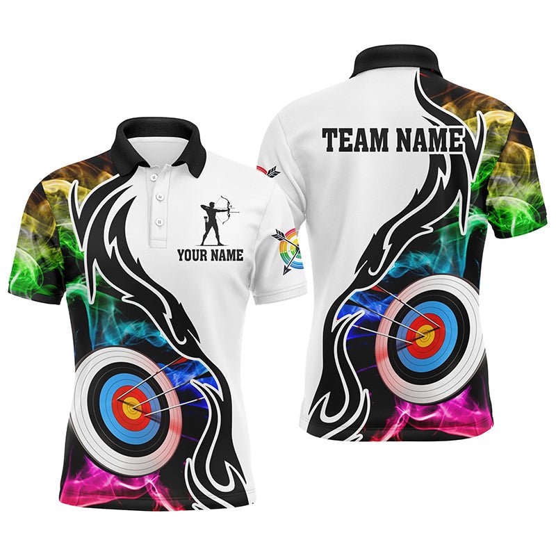 Individuelles Bogenschießen Poloshirt mit 3D - Ziel & Rauchmotiv für Herren & Damen T1023 - Climcat