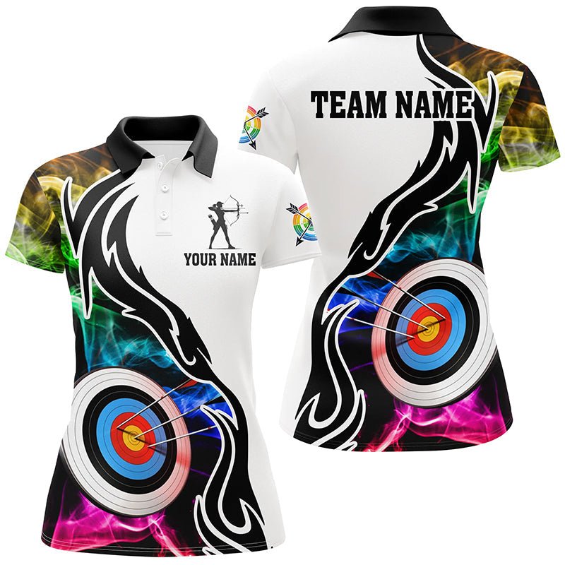 Individuelles Bogenschießen Poloshirt mit 3D - Ziel & Rauchmotiv für Herren & Damen T1023 - Climcat