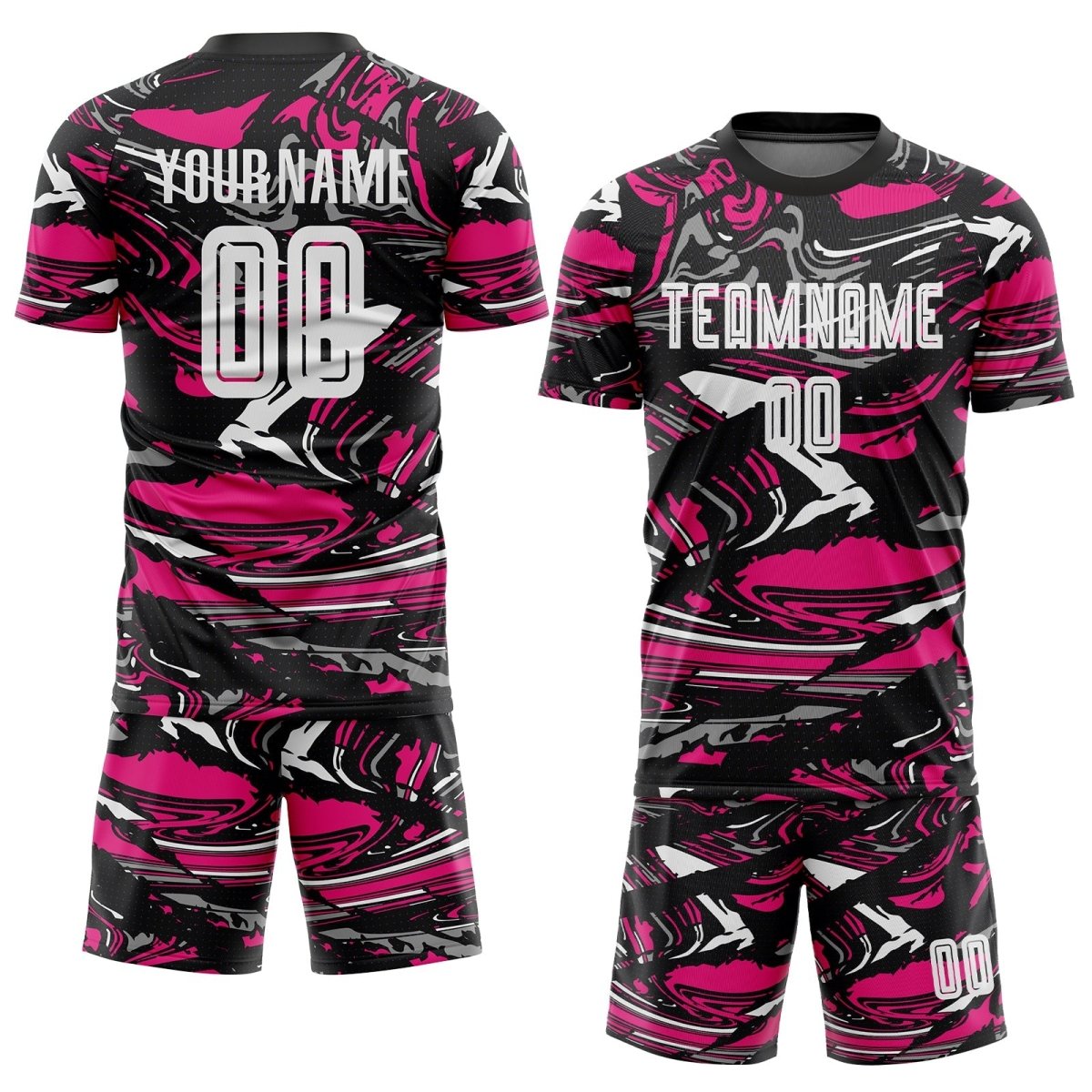 Individuelles Figure Weiß - Hot Pink Sublimations - Fußballtrikot C691 - Climcat