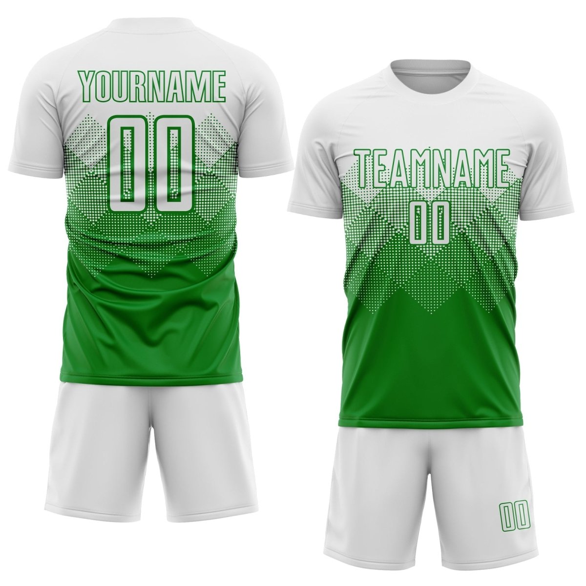 Individuelles Grasgrün - Weiß Sublimations Fußballtrikot H735 - Climcat
