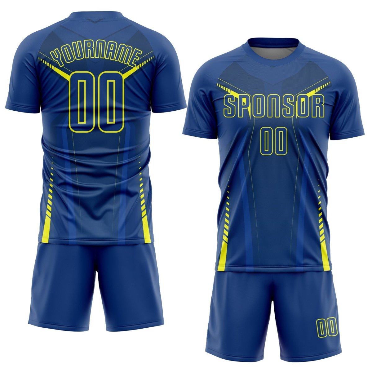 Individuelles US Navy Blau Gold Sublimationsfußballtrikot P462 - Climcat