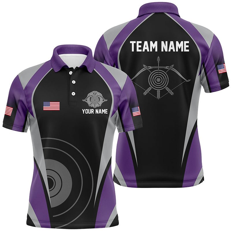 Lila Bogenschieß Team - Poloshirt Personalisiert Unisex T0462 - Climcat