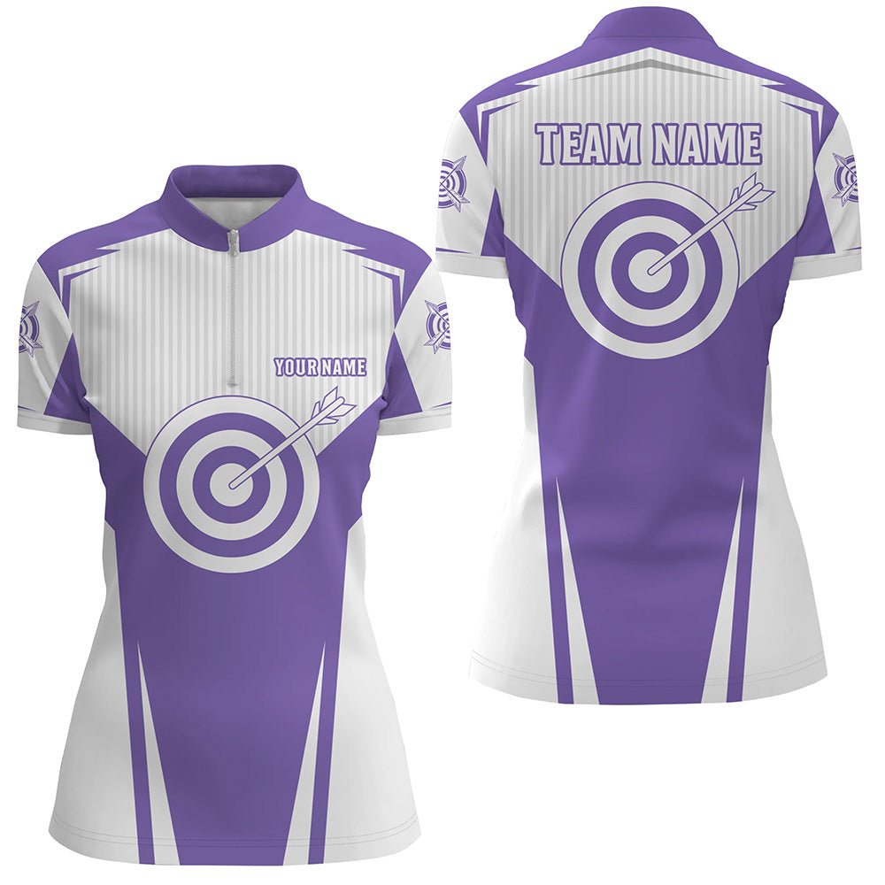Lila Bogenschießen Trikot & Polo - Shirt – Unisex – Teamname personalisierbar – Bogensport Bekleidung T0705 - Climcat