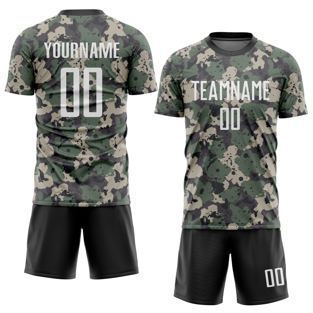 Maßgeschneiderte Camo Weiß - Schwarz Sublimation Salut - an - den - Dienst Fußballtrikot M792 - Climcat