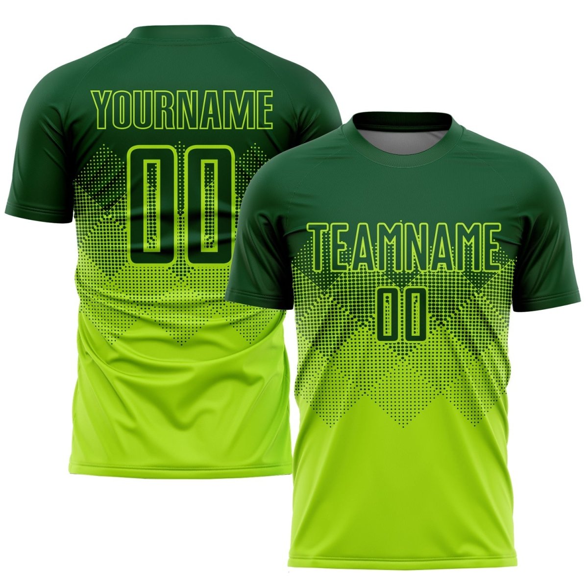 Maßgeschneiderte Neon - Grüne Sublimations - Soccer - Trikot - Jersey Q144 - Climcat