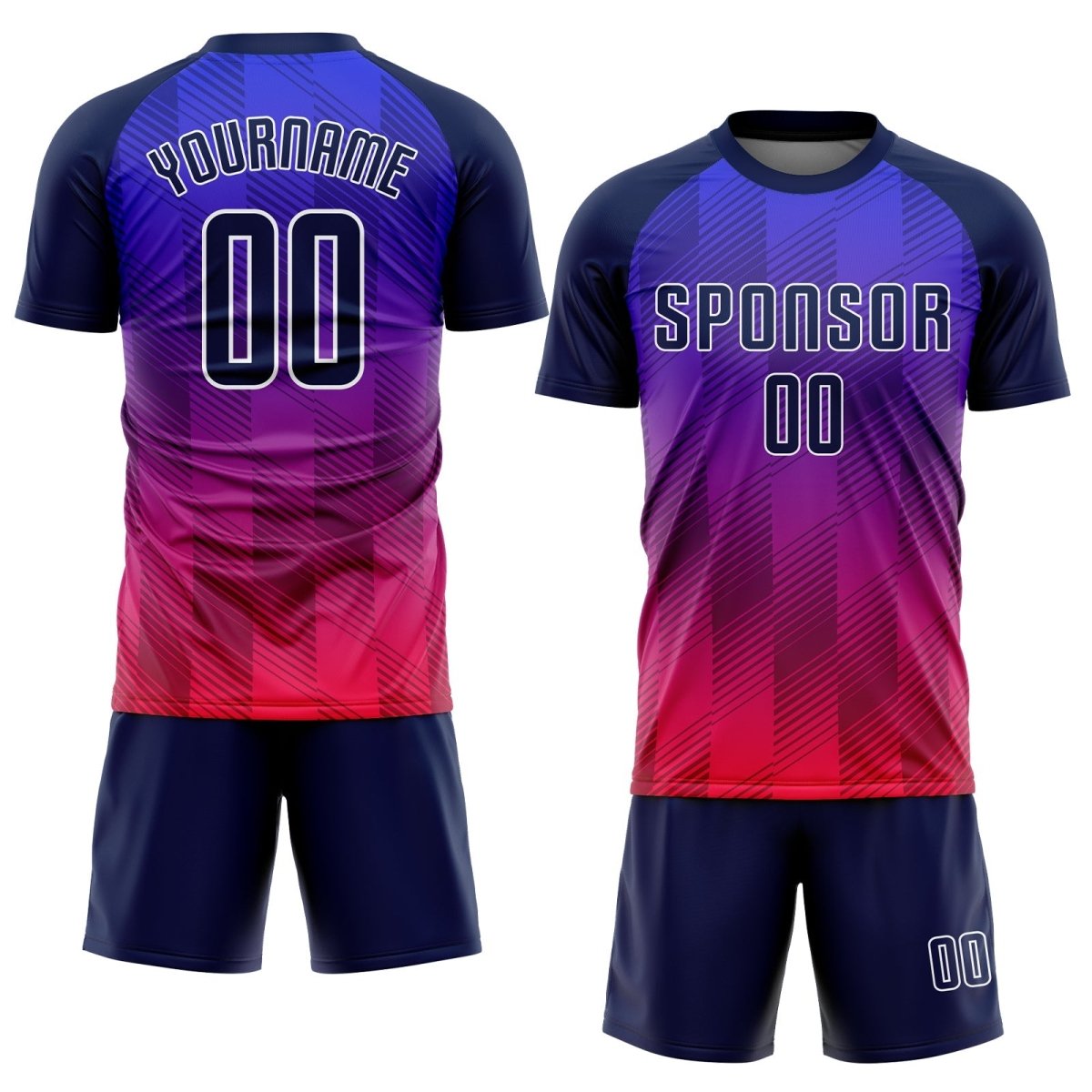 Maßgeschneiderte Royal Navy - Hellpink Sublimation Fußballtrikot I832 - Climcat