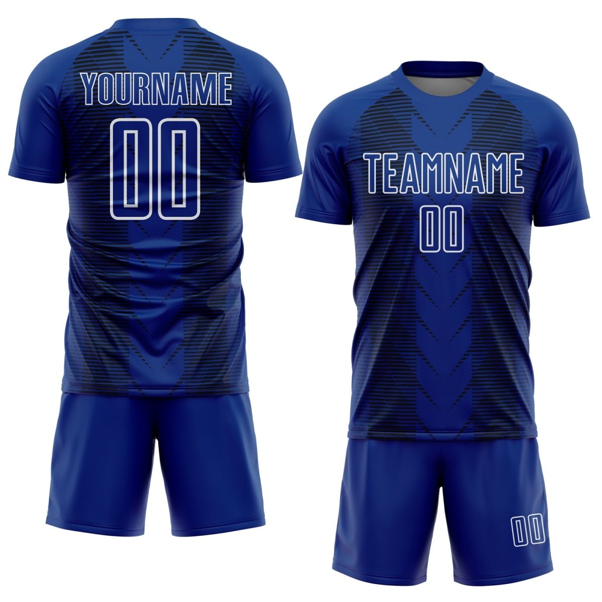 Maßgeschneiderte US Navy Blau Schwarz - Weiß Linien Sublimation Fußballtrikot E641 - Climcat