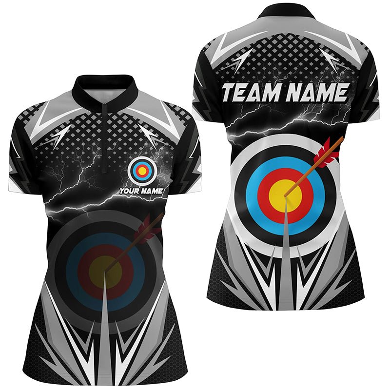 Personalisierte Bogenschießen Poloshirts für Herren & Damen Donner - Blitz Ziel Design Individuelle Teamshirts V1021 - Climcat