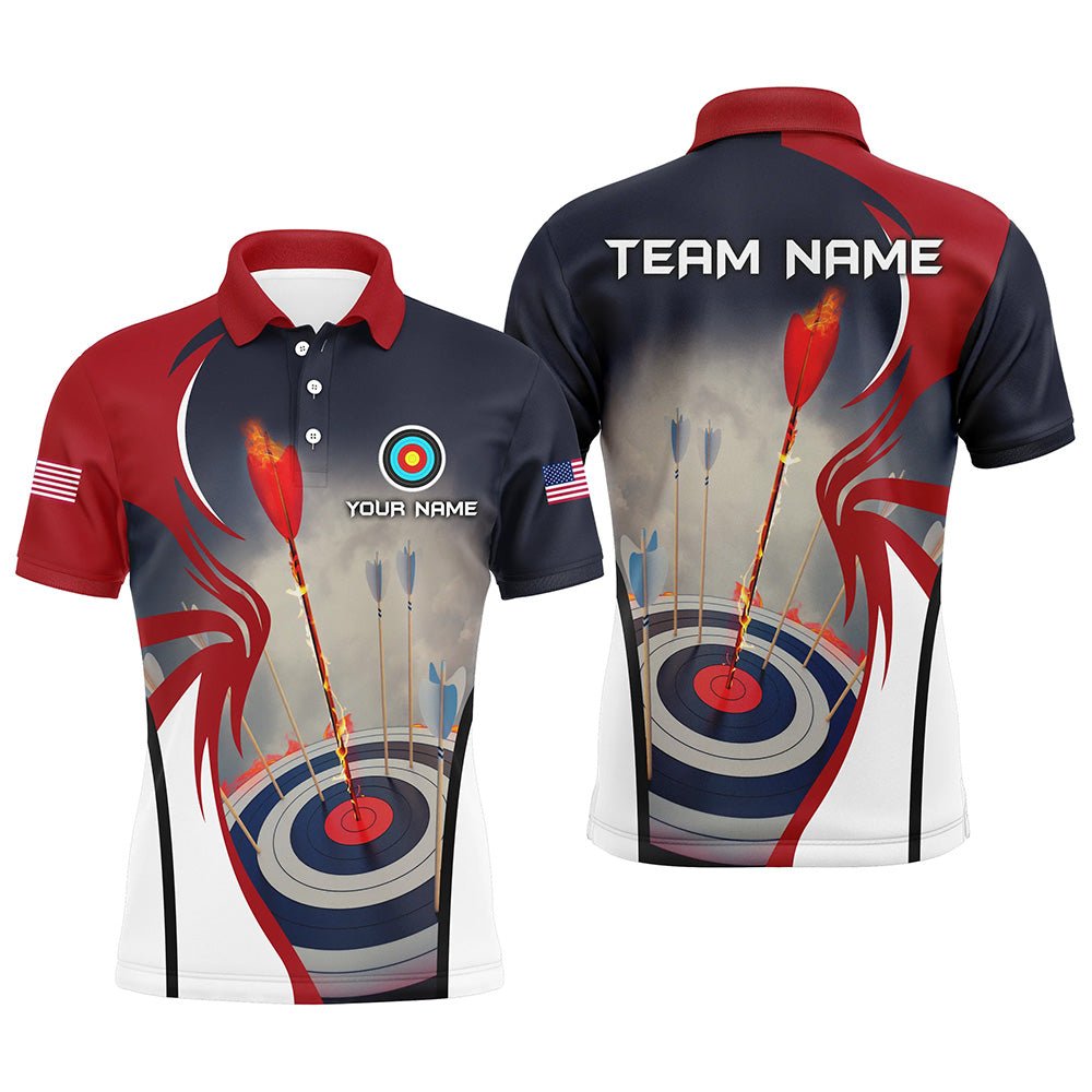 Personalisiertes Bogenschieß Polo - Shirt mit 3D Ziel Motiv - Unisex T0439 - Climcat