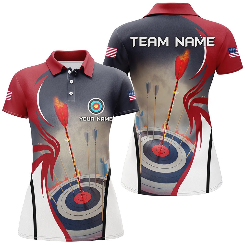 Personalisiertes Bogenschieß Polo - Shirt mit 3D Ziel Motiv - Unisex T0439 - Climcat