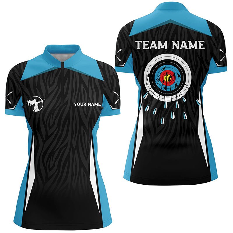 Personalisiertes Bogenschießen Polo - Shirt für Herren & Damen mit Allover - Druck Zielscheibe T0607 - Climcat