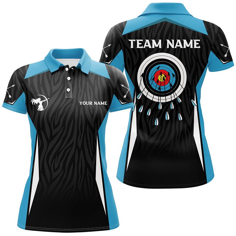 Personalisiertes Bogenschießen Polo - Shirt für Herren & Damen mit Allover - Druck Zielscheibe T0607 - Climcat