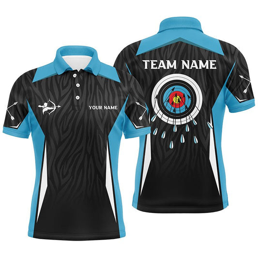 Personalisiertes Bogenschießen Polo - Shirt für Herren & Damen mit Allover - Druck Zielscheibe T0607 - Climcat