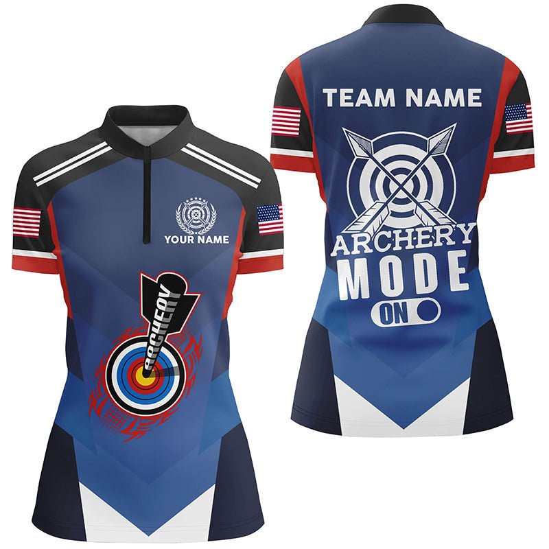 Personalisiertes Bogenschießen Poloshirt für Herren & Damen | Shirt mit 3D Ziel Motiv für Bogenschützen T0437 - Climcat