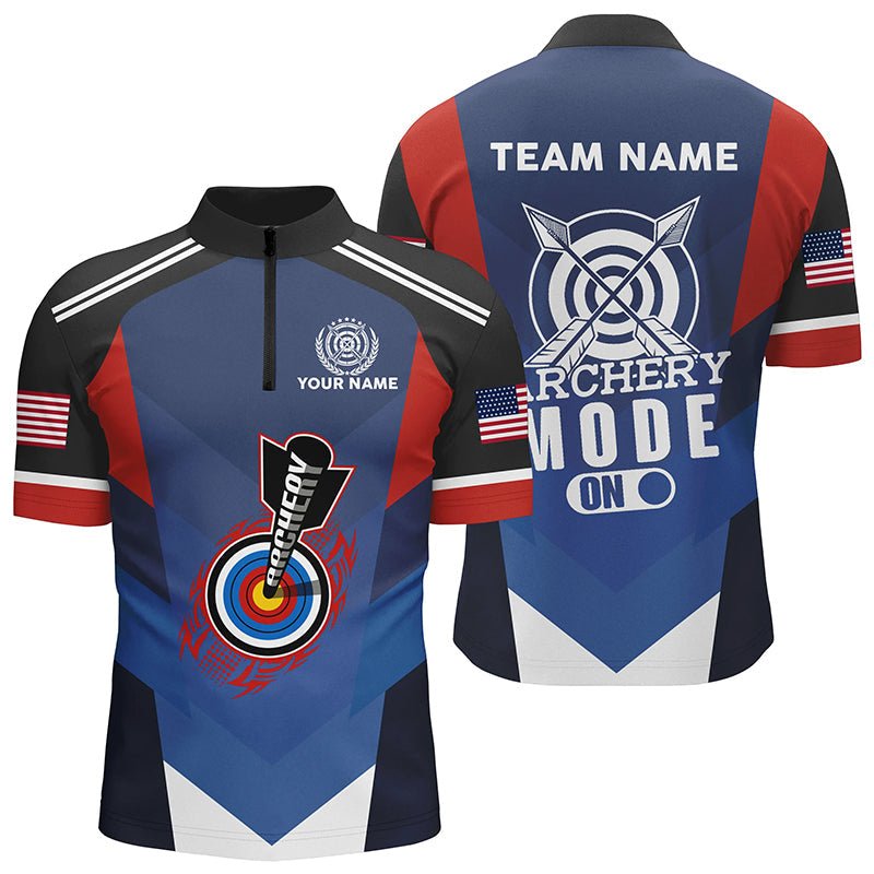 Personalisiertes Bogenschießen Poloshirt für Herren & Damen | Shirt mit 3D Ziel Motiv für Bogenschützen T0437 - Climcat