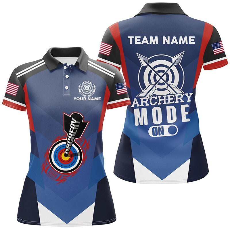 Personalisiertes Bogenschießen Poloshirt für Herren & Damen | Shirt mit 3D Ziel Motiv für Bogenschützen T0437 - Climcat