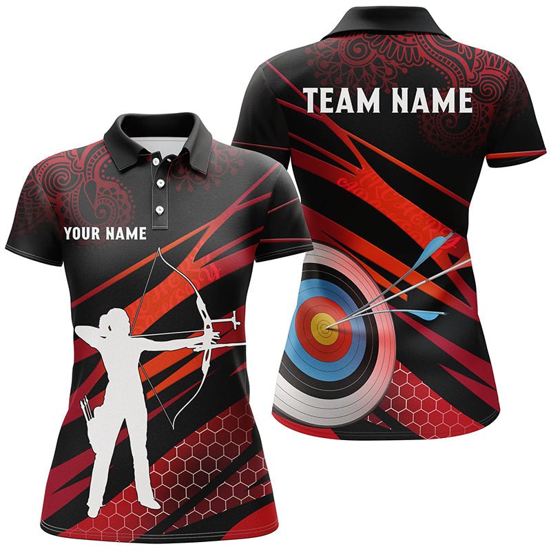 Personalisiertes Bogenschießen Poloshirt mit Bogenschützen - Silhouette Unisex Teamshirt Bogenschießen V0657 - Climcat