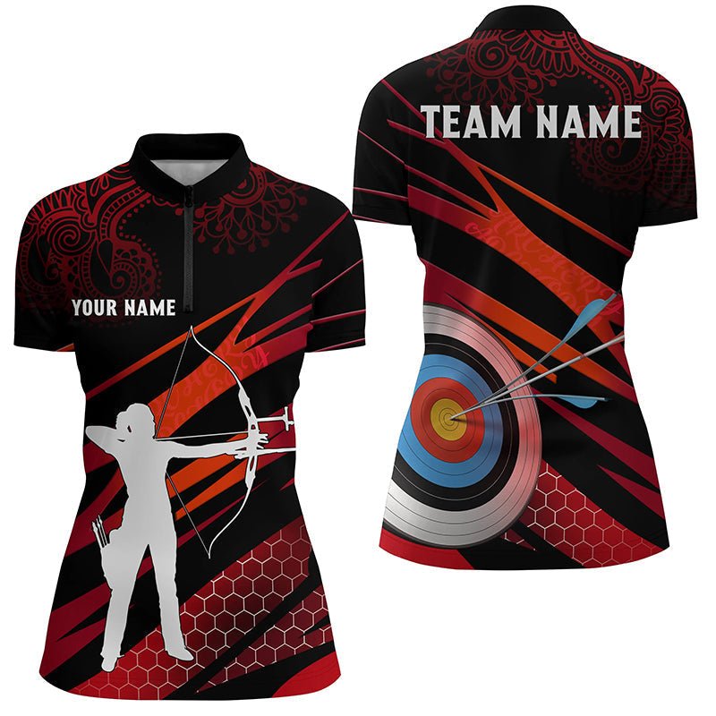 Personalisiertes Bogenschießen Poloshirt mit Bogenschützen - Silhouette Unisex Teamshirt Bogenschießen V0657 - Climcat