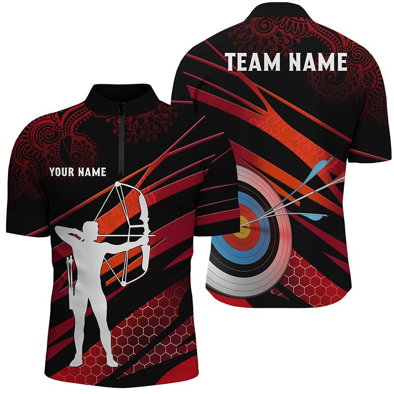 Personalisiertes Bogenschießen Poloshirt mit Bogenschützen - Silhouette Unisex Teamshirt Bogenschießen V0657 - Climcat