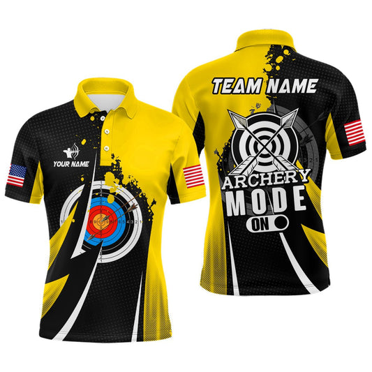 Personalisiertes Bogenschießen Poloshirt - Unisex Team Shirt - Gelb T0672 - Climcat