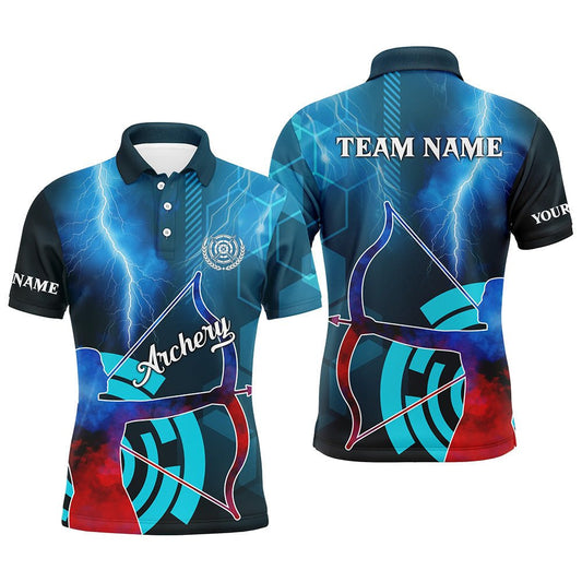 Personalisiertes Bogenschießen Poloshirt Unisex Teamtrikot | Blitz & Donner Design T0539 - Climcat