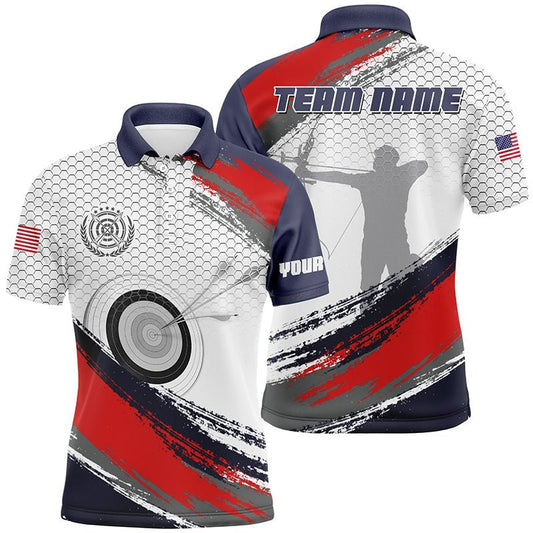 Personalisiertes Bogenschützen Polo - Shirt - 3D Zielscheibe Vollflächig Druck - Herren Damen - Individuell T0436 - Climcat