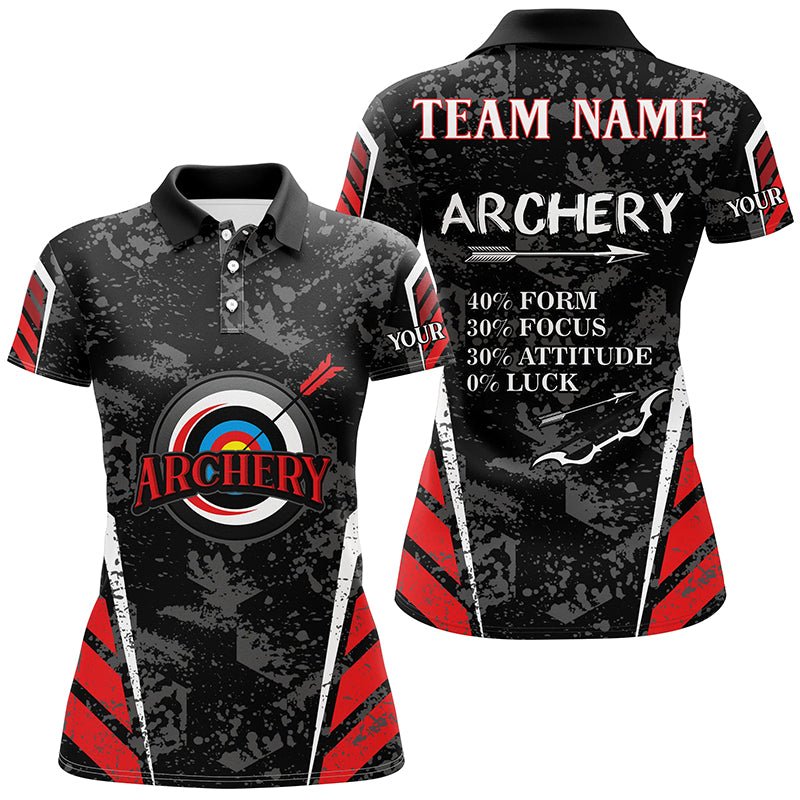 Personalisiertes Bogenschützen Poloshirt Vintage Stil - Lustige 3D Zielscheibe Herren & Damen T0458 - Climcat