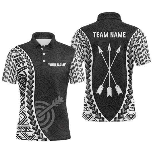 Personalisiertes Bogensport Poloshirt mit Tribal Muster - Team Shirt für Damen & Herren V0764 - Climcat