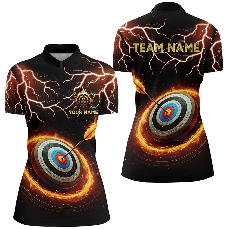 Personalisiertes Bogensport Poloshirt / Trikot - Feuer Donner & Blitz Design - Herren & Damen T1028 - Climcat