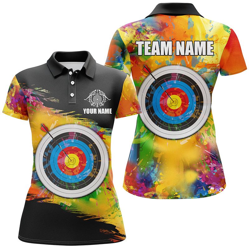 Personalisiertes Buntes 3D Bogenschießen Poloshirt Unisex T1238 - Climcat