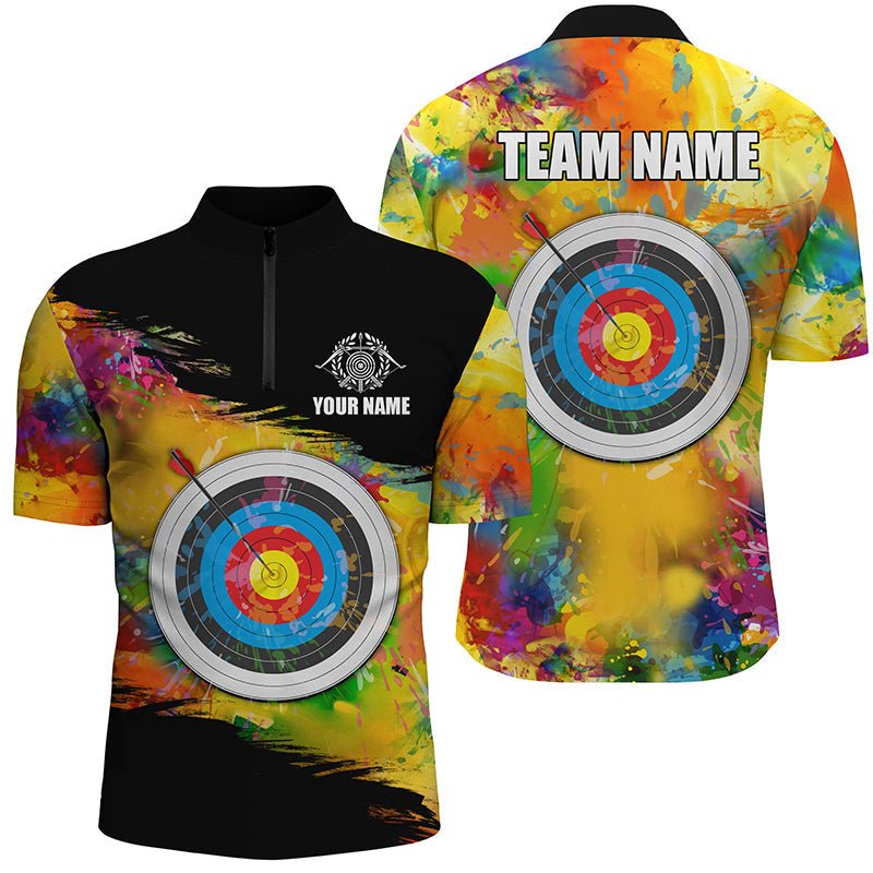 Personalisiertes Buntes 3D Bogenschießen Poloshirt Unisex T1238 - Climcat