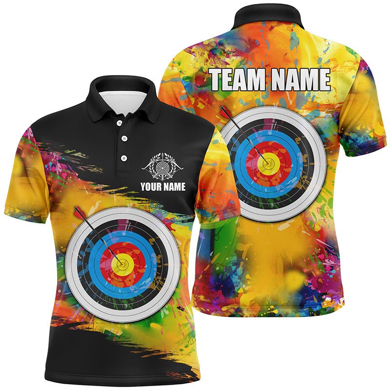 Personalisiertes Buntes 3D Bogenschießen Poloshirt Unisex T1238 - Climcat