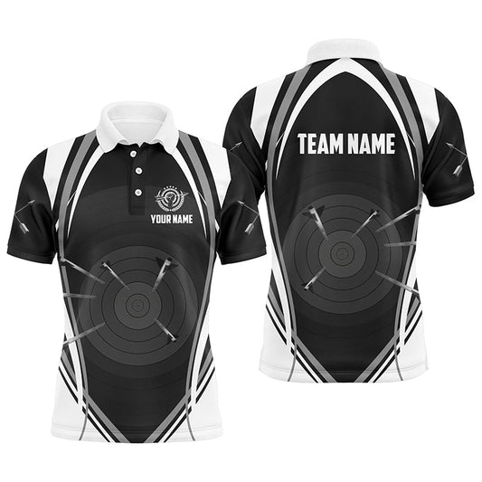 Personalisiertes Team Polo - Shirt Bogenschießen (Herren & Damen) - Mit eigenem Teamnamen & 3D Ziel/Pfeile Motiv - T0599 - Climcat