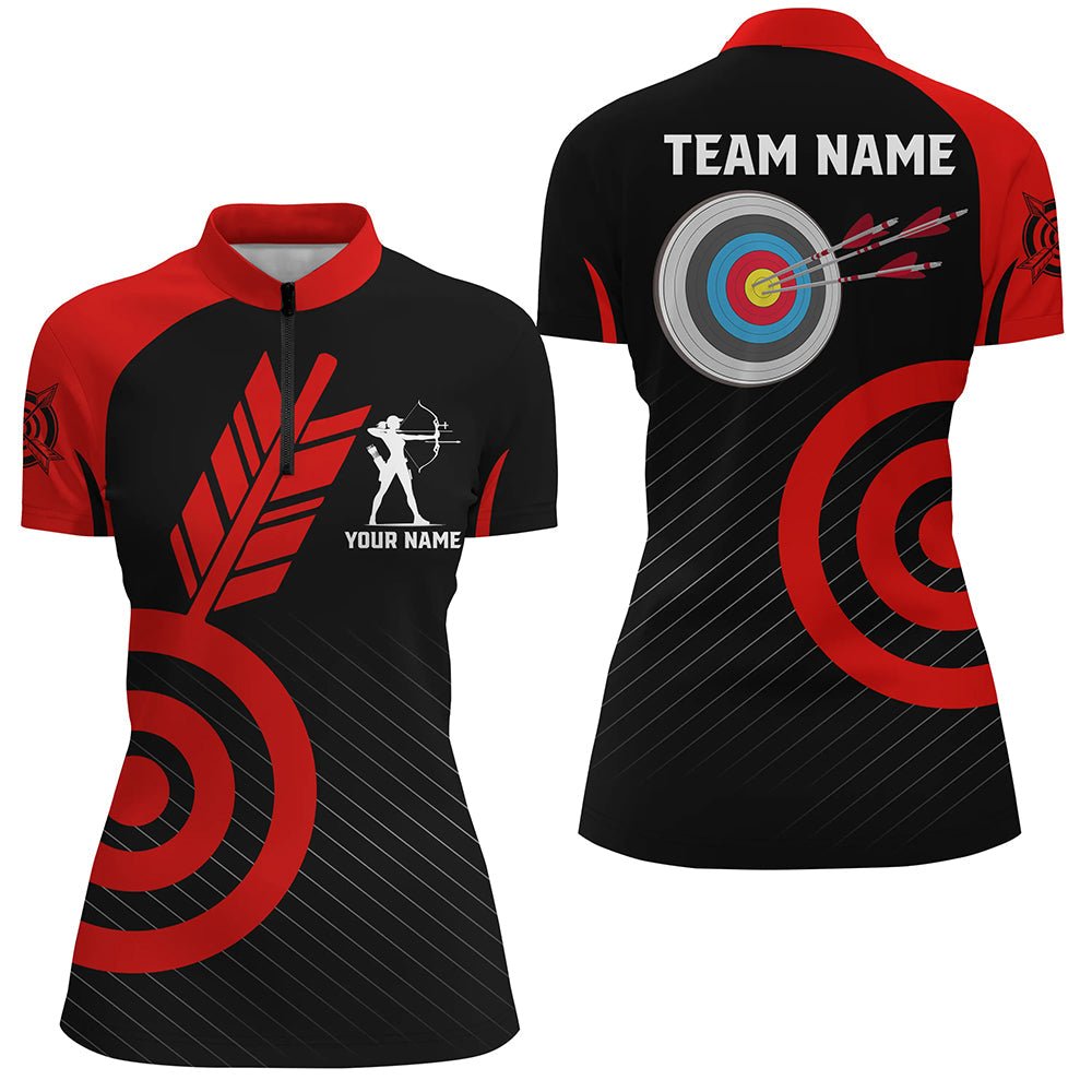 Rote Personalisierte Bogenschießen Trikots & Poloshirts Unisex Team T1494 - Climcat