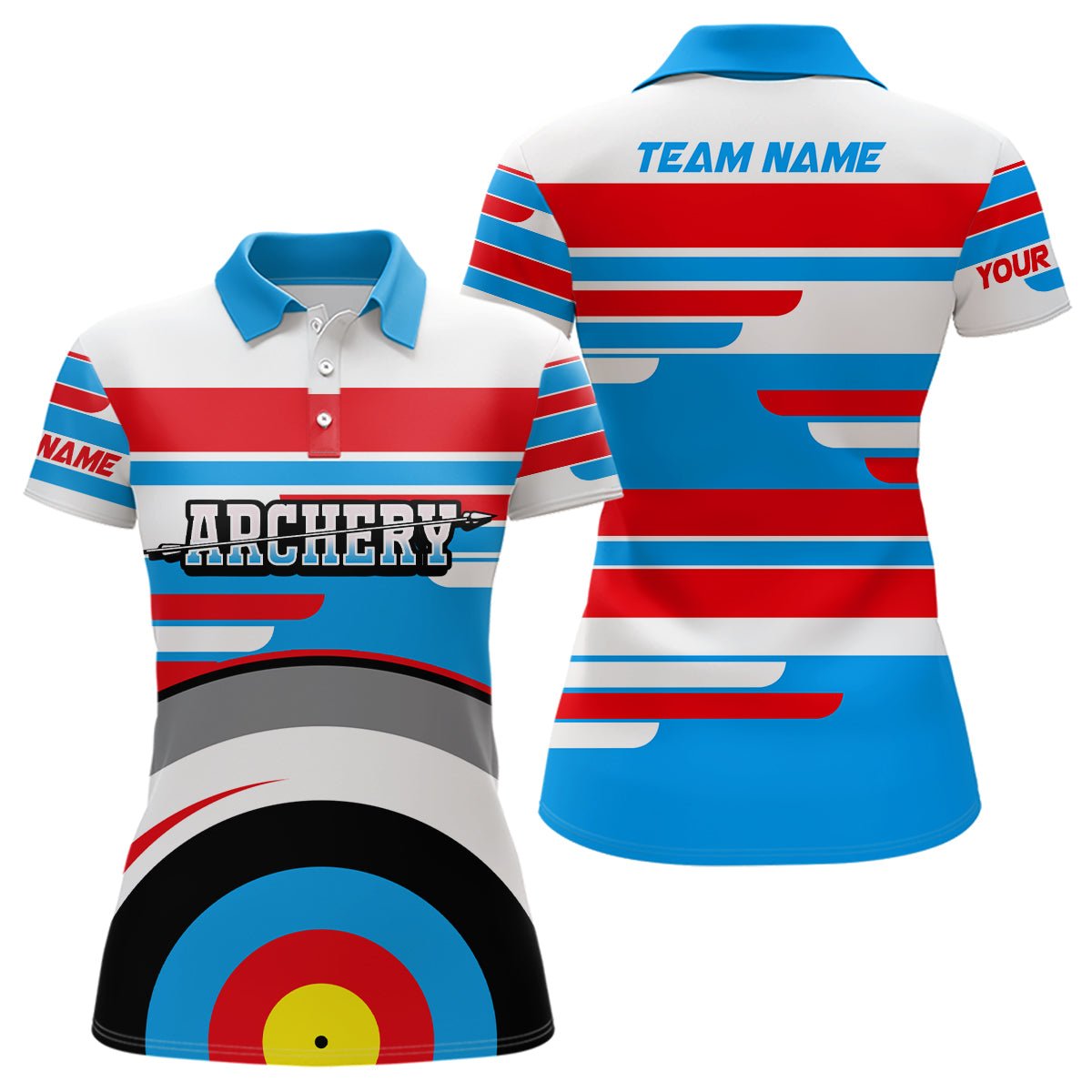 Unisex Team Poloshirt Personalisiert für Bogenschießen & 3D - Bogensport - T0554 - Climcat